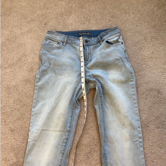 Garnet Hill Light Wash Mid Rise Skinny Jeans Size 26 Organic Cotton Stretch - Picture 10 of 11